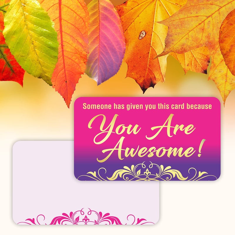 PARTH iMPEX You Are Awesome Cards Pack of 100 â€“ Gold Foil Appreciation Kindness Cards 3.5x2 Mini Motivational Recognition Notes for Teachers Students Employees Coworkers Staff Rewards Encouragement - Image 5